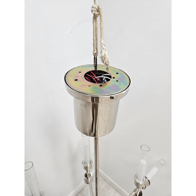 1990s Linger 18-Light Space Age Sputnik Style Chandelier by Sean Lavin Nickel Plated For Sale - Image 10 of 12