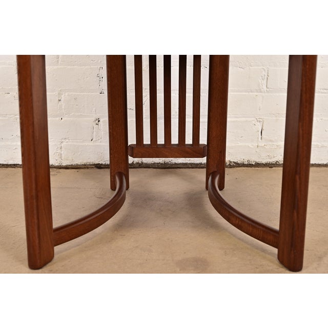 Brown Frank Lloyd Wright Style Arts & Crafts High Back Dining Chairs, Set of Eight For Sale - Image 8 of 12
