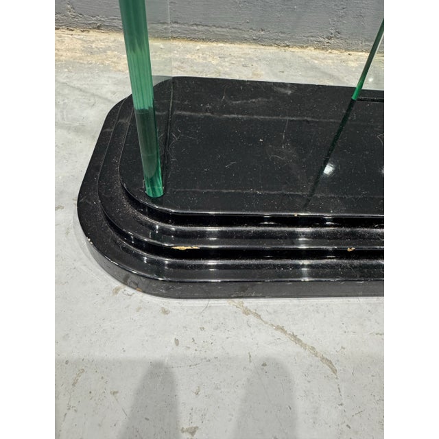 (Two Available) Vintage Modern Modernage Bent Glass 6 Piece Console Table For Sale - Image 10 of 10