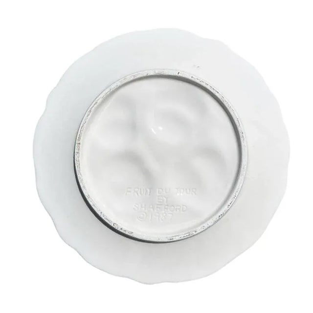 Set of 4 Fruit Du Jour Decorative Ceramic Plates by Shafford 1987 For Sale In Oklahoma City - Image 6 of 6