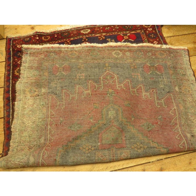 Vintage Turkish Rug in Reds and Blues, 1920s For Sale - Image 10 of 18