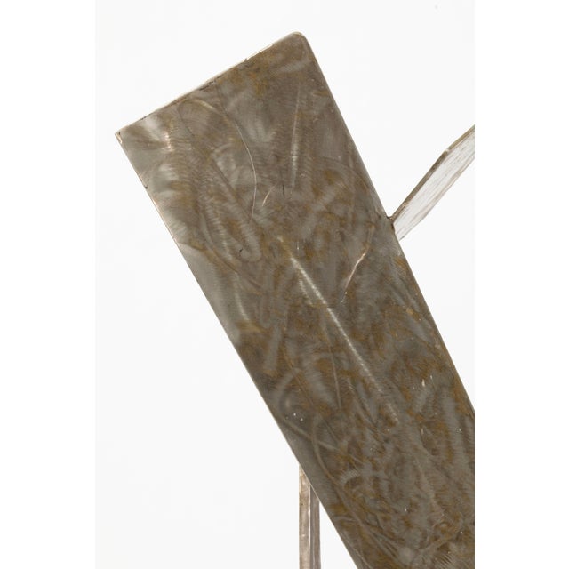 Late 20th Century Robert Hansen Large Abstract Stainless Steel Floor Sculpture For Sale - Image 5 of 6