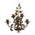 Antique Italian Wall Sconce Candelabra With Gilt Gold Leaf Motif for Five Candles, C. 1920s For Sale