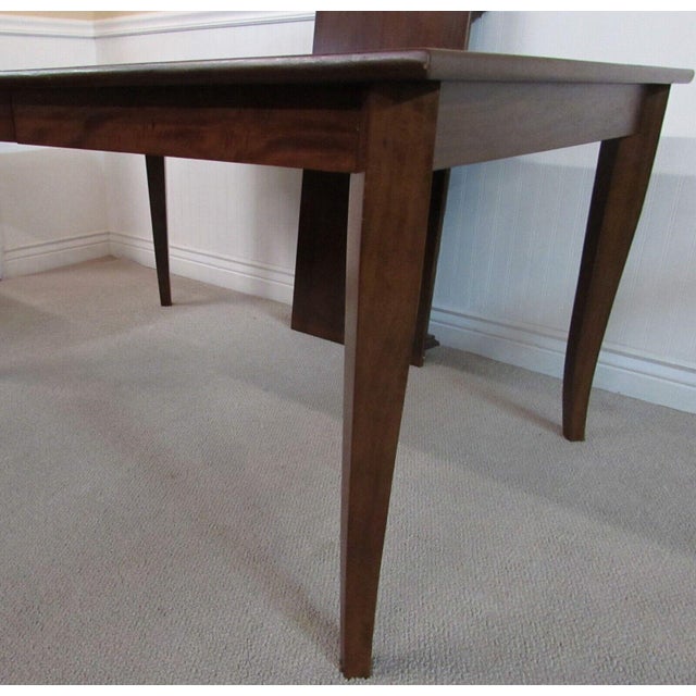Contemporary Crate & Barrel Mahogany Dining Table With Leaf Chairish