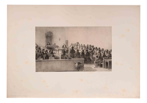 Auguste Raffet, General Assembly in Serbia, 1800s, Lithograph