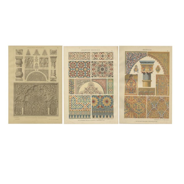 Set of three 19th century moorish architectural prints by h. Dolmetsch this remarkable set of three 19th-century prints...