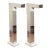 1970's Vintage Rare Neal Small Floor Lamps in Chrome With White Resin Bases Pair For Sale