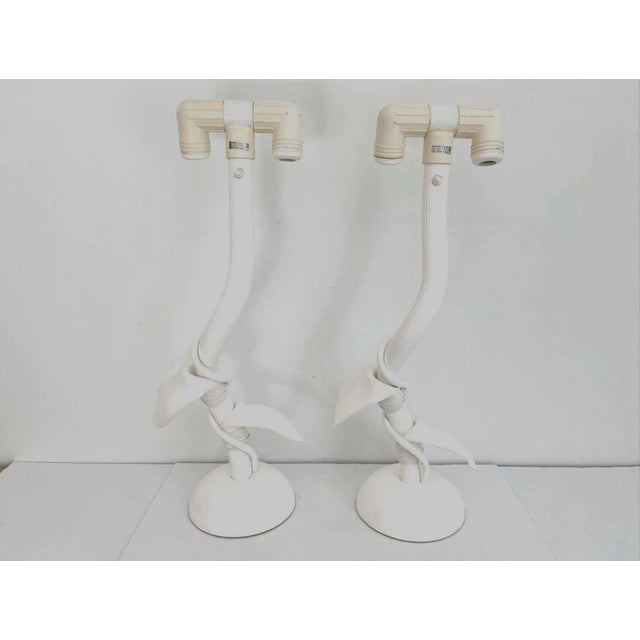 1970s Eden Roc Hotel Leaf & Vine Lamps - a Pair For Sale - Image 6 of 10