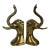 Vintage Brass Elephant Bookends - a Pair For Sale
