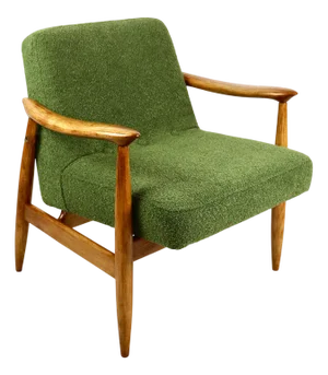 Vintage GFM 300-202 Armchair in Green Bouclé by J. Kedziorek, 1970s