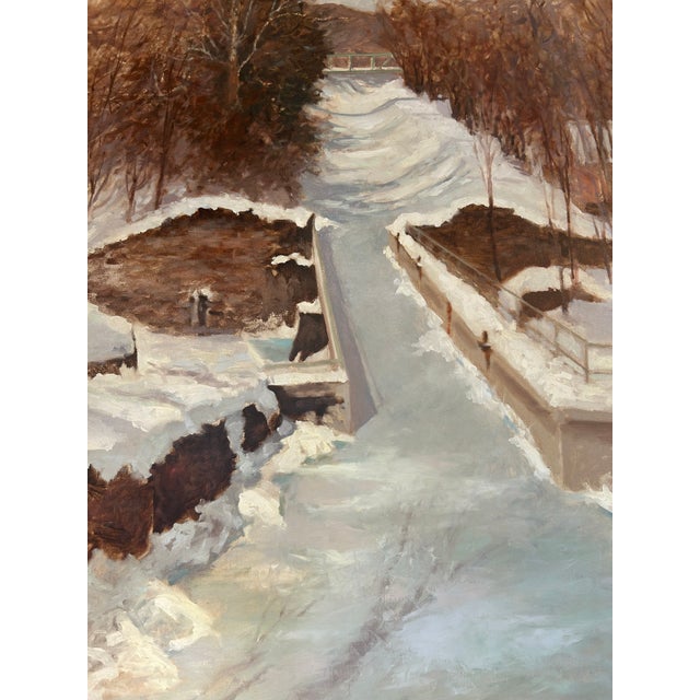Magnificent very large original painting on canvas by Anthony Michael Autorino, b. 1937 and part of the New Hope School of...