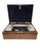 Antique rosewood travel box, with inlaid brass, the fitted interior complete with all items, including brushes, bottles,...