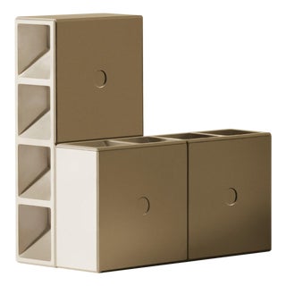 Aluminium Champagne Painted Tsai Table Lamp by Mario Tsai for Cassina For Sale