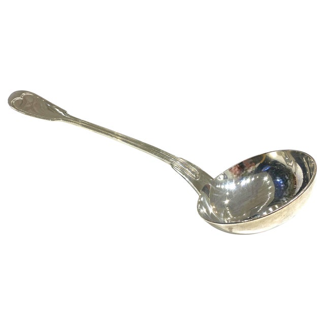 Mid 19th Century 19th Century Christofle France Ladle/Louche "Filet" (Or "Chinon") Pattern For Sale - Image 5 of 9
