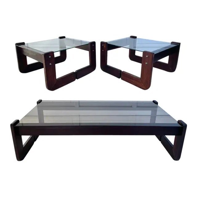 1970s Percival Lafer Brazilian Modernist Smoked Glass Side Tables - A Pair For Sale In Los Angeles - Image 6 of 6