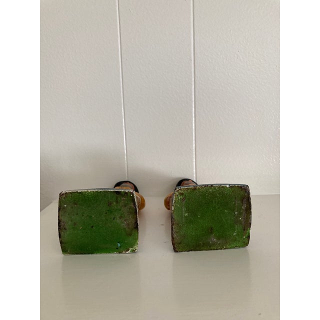 Yellow Vintage “Old Salt“ Gloucester Fisherman Cast Iron Doorstops/Bookends For Sale - Image 8 of 8