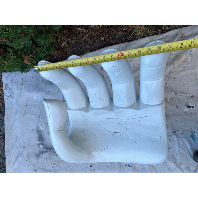 1970s Vintage Wooden Hand Chair – Sculptural Surrealist Art Seat For Sale - Image 10 of 10