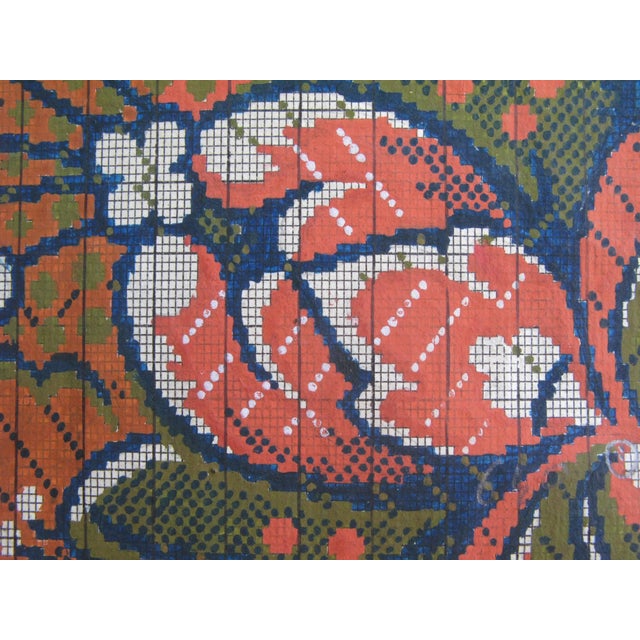 Paper Late 19th Century French Textile Design For Sale - Image 7 of 9