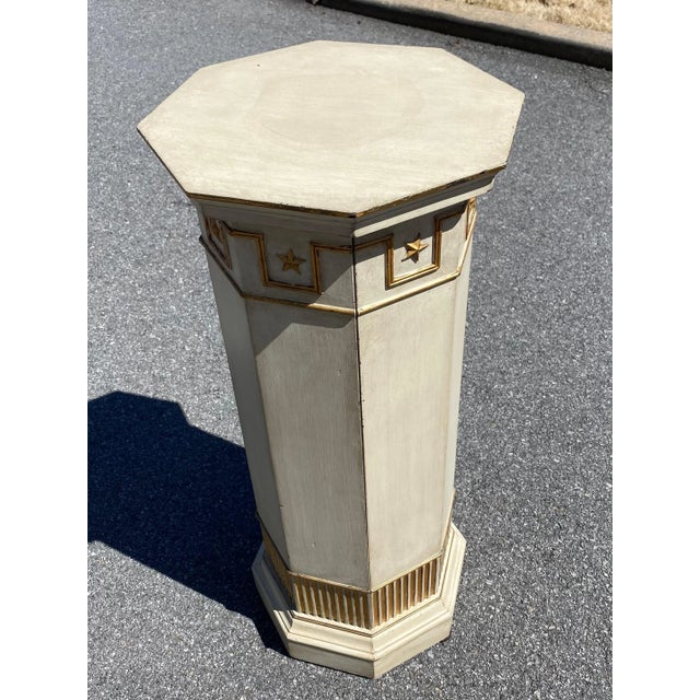 Traditional Mid 20th Century Wood Pedestal With Secret Cabinet For Sale - Image 3 of 9