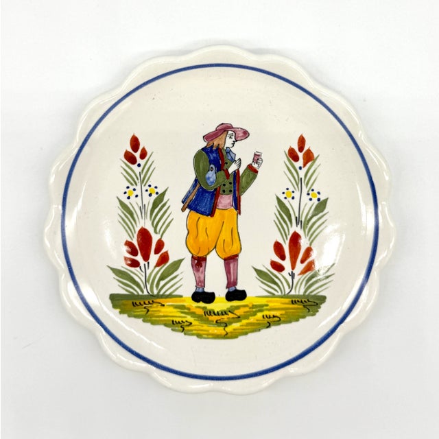 Pair of small vintage Henriot Quimper dishes. Perfect size for a small dessert or a decorative coaster. This set includes...