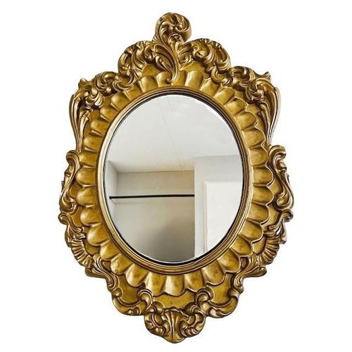 Baroque Mid-Century Baroque Style Gilt Plaster Mirror, 1950s For Sale - Image 3 of 8