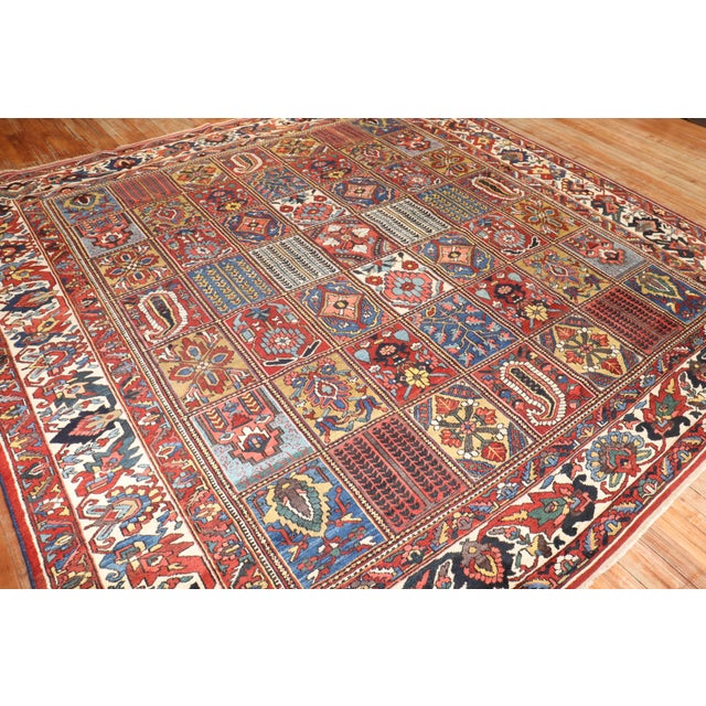 An early 20th-Century Persian Bakhtiari Square 10-foot size Rug Details rug no. j2878 size 10' 7" x 10' 10" (323 x 330 cm)