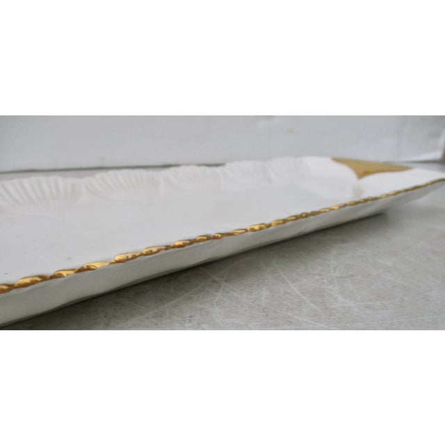 Mid 20th Century 1940s Shelley Porcelain and Gold Gilt Tray For Sale - Image 5 of 7