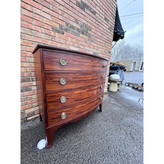 19th Century American Bow Front Chest of Drawers For Sale - Image 12 of 12