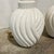 1980s Pair of Vintage Post-Modern White Swirling Plaster Table Lamps For Sale - Image 5 of 9