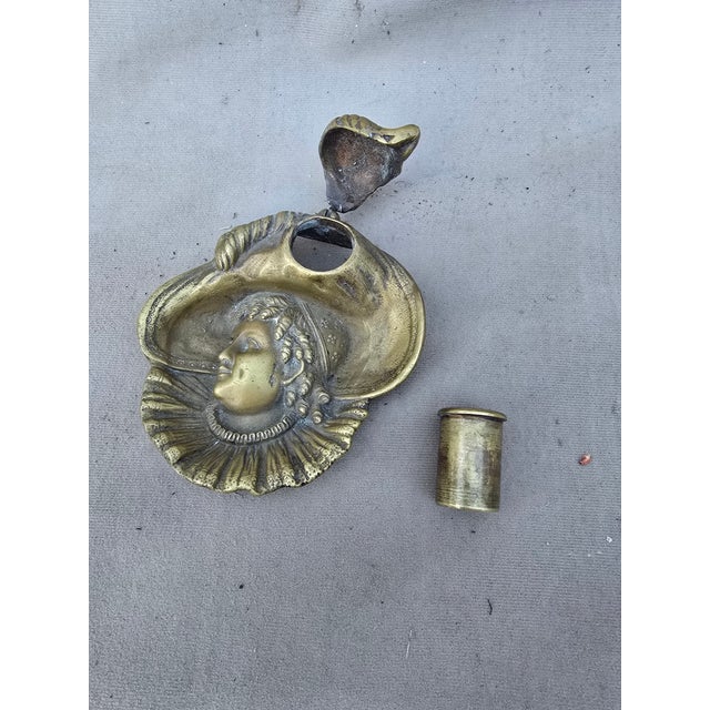 Early 20th Century Antique Brass Ink Well For Sale - Image 5 of 8