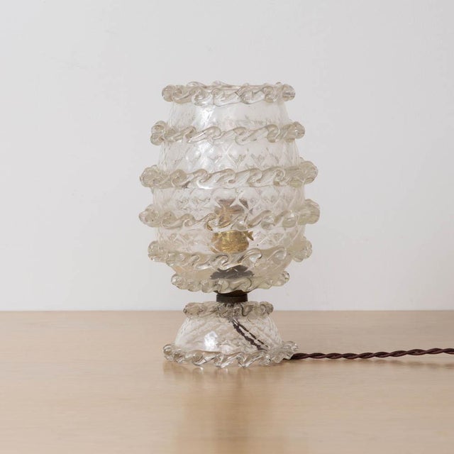 1940s Large Italian Murano Glass Table Lamp For Sale In Los Angeles - Image 6 of 13