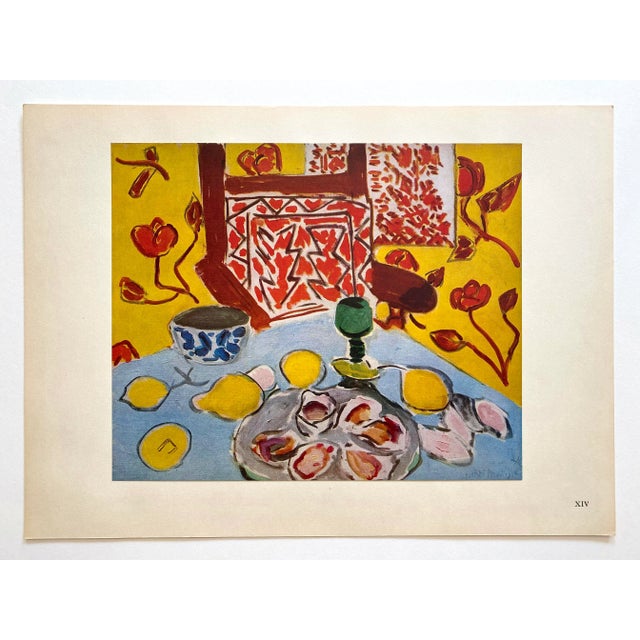 Henri Matisse Vintage 1946 Lmtd Edtn French Fine Art Lithograph Print " Nature Morte Sur Table Bleue " 1943 For Sale In Kansas City - Image 6 of 11