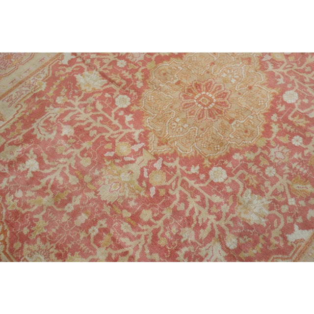 Antique Zabihi Collection Turkish Sivas soft Red Gold Rug - 7'2" x 9'8" For Sale - Image 11 of 11