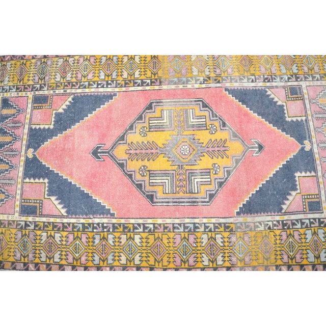 Oushak Turkish Muted Area Rug For Sale - Image 6 of 11