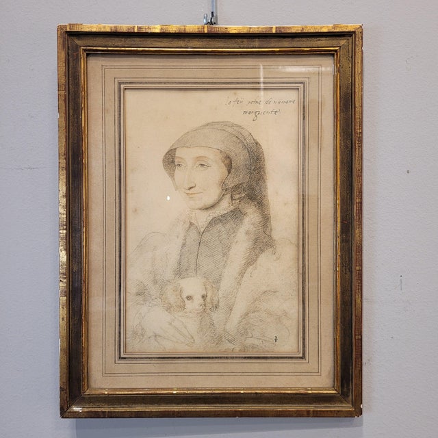 Jean Clouet, La Feü Reine de Navarre Marguerite, 20th Century, LIthograph For Sale - Image 3 of 18