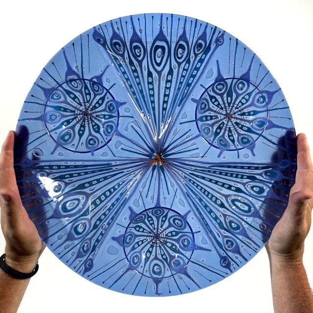 Mid 20th Century Higgins Fused Glass Tidbit Tray For Sale - Image 9 of 9