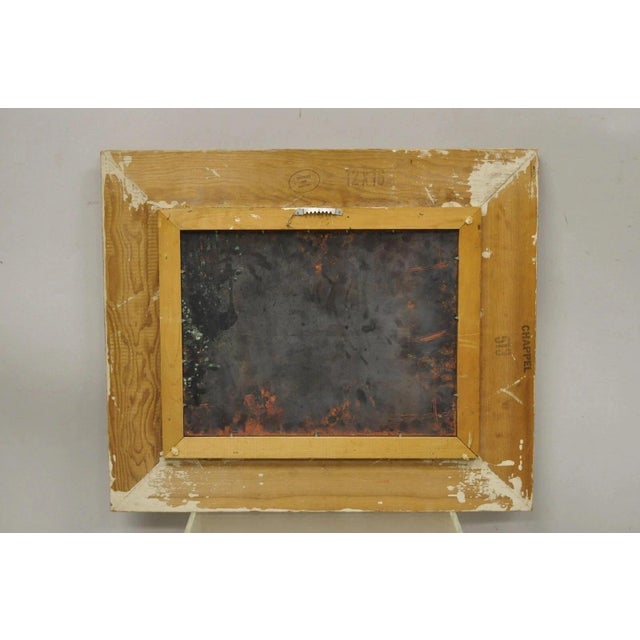 Green Late 20th Century Dom Dominic Mingolla Enamel on Copper Framed Painting Horse Jockey Race Derby For Sale - Image 8 of 12