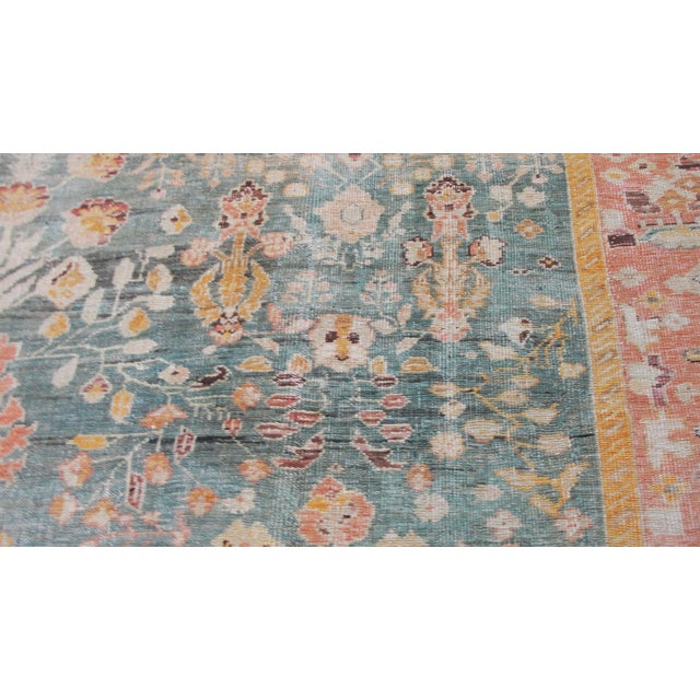 Late 19th Century Antique Oushak Carpet For Sale - Image 5 of 10