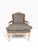 Late 20th Century Vintage Louis XV Style Carved Wood Bergère Chair in Black & Cream Geometric Fabric For Sale - Image 5 of 16