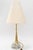 Large Art Deco Glass and Brass Table Lamp with Fabric Shade, Vienna, 1920s For Sale - Image 15 of 15