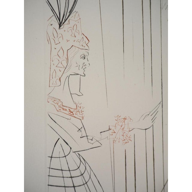 Salvador Dali, Iseult Et Branguine, 1970, Original Etching For Sale - Image 6 of 10