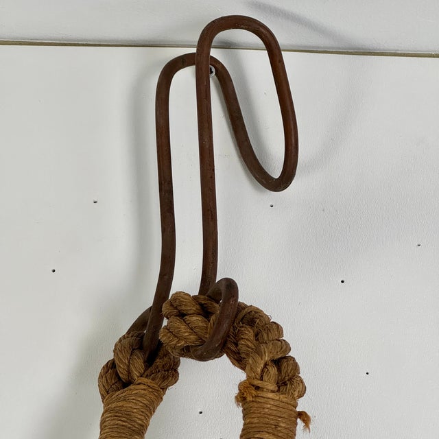 Early 20th Century Unique Vintage Primitive Nautical Wood & Rope Ship Ladder, Wall/Garden Hanging Decor For Sale - Image 5 of 9