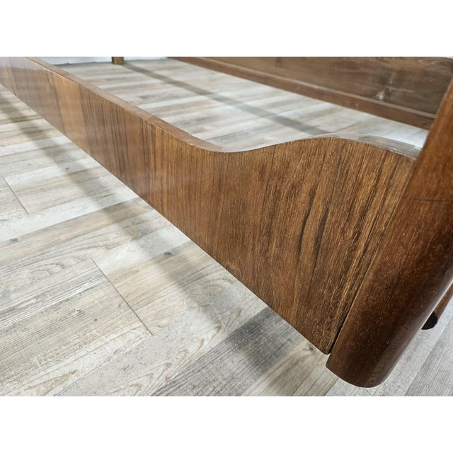 Wood Art Deco Double Bed in Walnut Burl, 1940 For Sale - Image 7 of 15