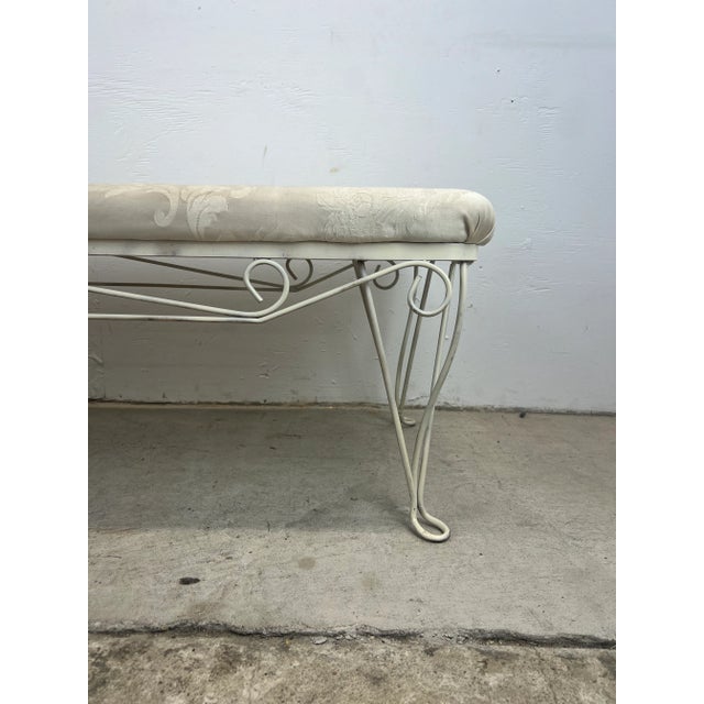 Wrought iron bedroom bench cheap