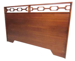 Mid-Century Modern Full Size Walnut Headboard