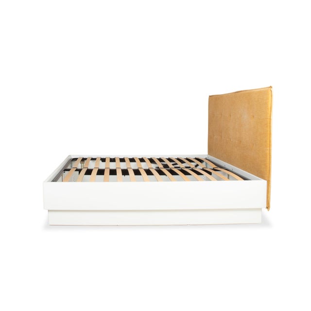 Lugano Fabric Bed Frame in Yellow, White and Curry with Manual Function by BoConcept For Sale - Image 14 of 16