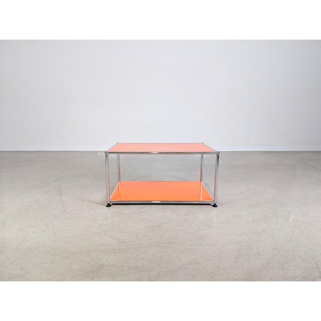 Orange Coffee Table by Fritz Haller forfrom USM Haller For Sale - Image 6 of 11