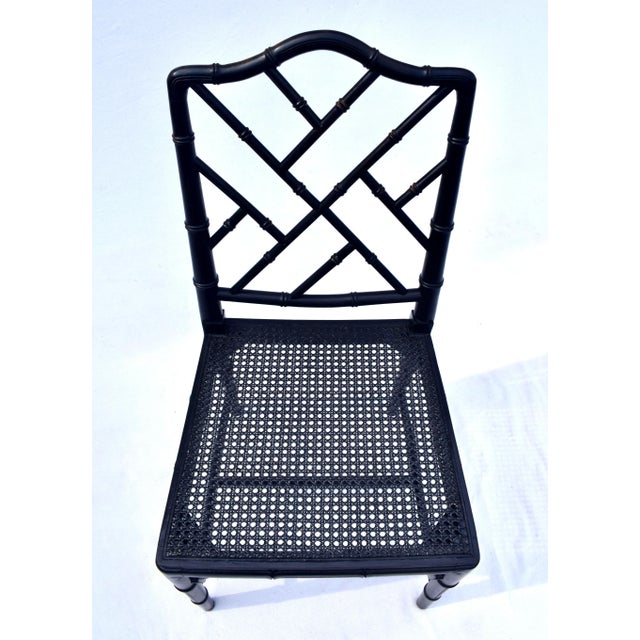 Vintage Chinese Chippendale Dining Chairs, Set of Eight, Lacquered For Sale - Image 15 of 16