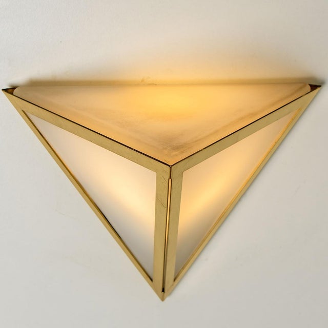 Triangle Glass Wall Light from Limburg, 1970s For Sale - Image 9 of 16