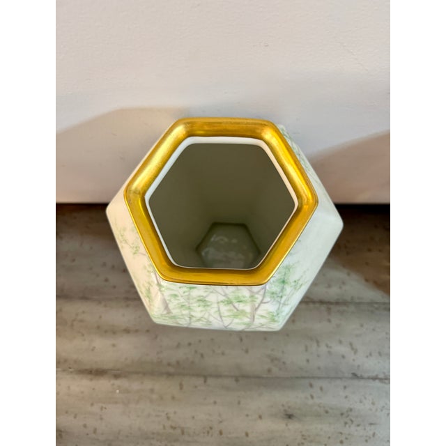 Green Early 20th Century Pickard Vellum Vase Signed F. James For Sale - Image 8 of 12